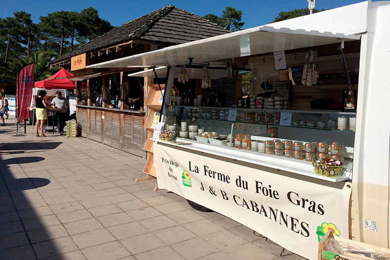 birouca sur les marchés de producteurs locaux dans les landes